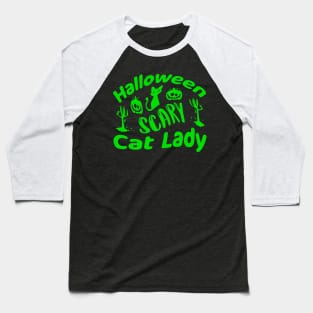 Scary Cat Lady - T-Shirt Baseball T-Shirt